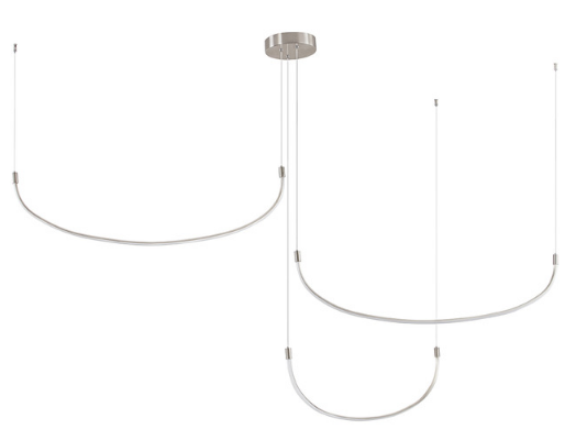 Kuzco Lighting MP89370-BN 71 inch Talis Linear Multi LED Pendant Light, Brushed Nickel Finish