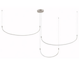 Kuzco Lighting MP89390-BN 90 inch Talis Linear Multi LED Pendant Light, Brushed Nickel Finish