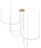 Kuzco Lighting MP89570-BG 71 inch Talis Linear Multi LED Pendant Light, Brushed Gold Finish