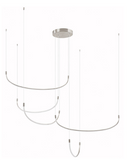 Kuzco Lighting MP89570-BN 71 inch Talis Linear Multi LED Pendant Light, Brushed Nickel Finish