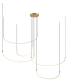 Kuzco Lighting MP89590-BG 90 inch Talis Linear Multi LED Pendant Light, Brushed Gold Finish