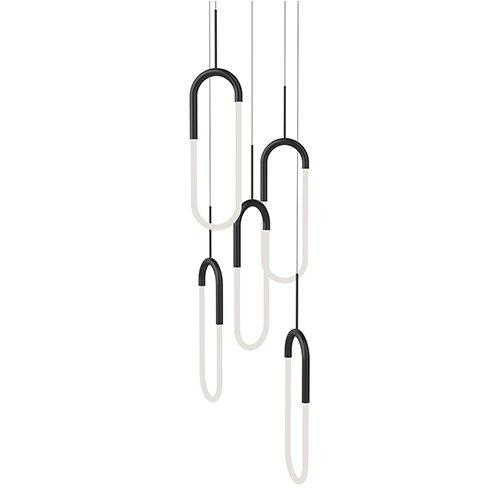 Kuzco Lighting MP95105-BK LED 32.75 Inch Huron 5 Light Pendant Ceiling Light Black Finish