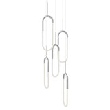 Kuzco Lighting MP95105-CH LED 32.75 Inch Huron 5 Light Pendant Ceiling Light Chrome Finish