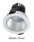 Westgate LRD-7W-30K-3WTR-HZ 3 Inch LED Architectural Winged Recessed Light Open Trim Matte Silver Finish