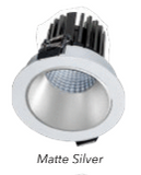 Westgate LRD-10W-50K-3WTR-HZ 3 Inch LED Architectural Winged Recessed Light Open Trim Matte Silver Finish