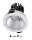 Westgate LRD-10W-35K-3WTR-HZ 3 Inch LED Architectural Winged Recessed Light Open Trim Matte Silver Finish