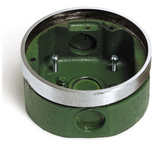 Lew Electric MW-332-58-A Round Shallow Concrete Floor Box For Core Drills, Cast Iron, Aluminum