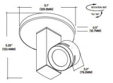 Core Lighting CTL410-L1-30K-WH-FL-MP Flood 30 Monopoint, 12.5W Vertical Track Head 3000K White Finish