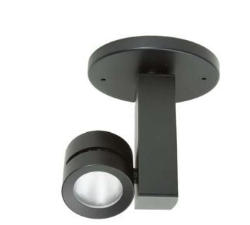 Core Lighting CTL410-L1-40K-BK-SP-MP, 19 Spot, Monopoint, 12.5W Vertical Track Head Color Temperature 4000K Black Finish