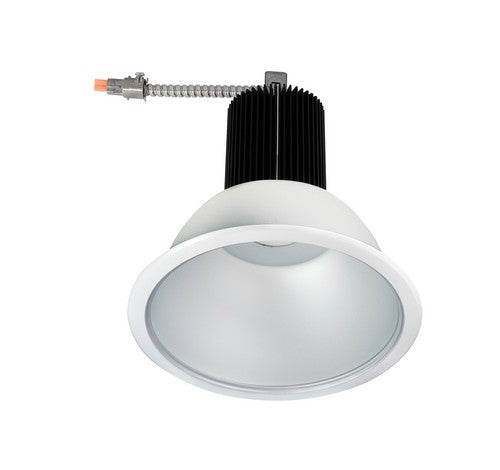 Nora Lighting NC2-831L0935MDWSF 8" Sapphire II COB Open Reflector Narrow Flood Beam  Clear Diffused / White Flanged Finish 3500K