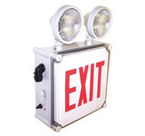 NORA Lighting NEX-710-LED/G Wet Location LED Exit Emergency Light with Battery Back-up Black Letter