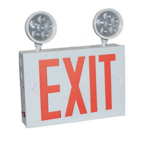 NORA Lighting NEX-751-LED NY Approved Dual LED Exit Emergency Combo Unit Heavy Duty Steel Case - BuyRite Electric