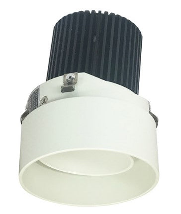 Nora Lighting NIO-2RTLA27QWW 2 Inch Iolite LED Round Trimless Adjustable, 10-Degree Optic, 850lm / 12W, 2700K, White Adjustable / White Reflector