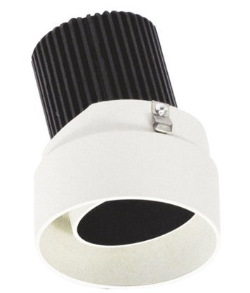 NORA Lighting NIO-2RTLA30QBW 2" Iolite, Round Trimless Adjustable Reflector With 10 Degree Optic, Color Temperature 3000K, Black/White Finish