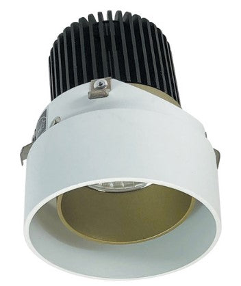NORA Lighting NIO-2RTLA27QCHMPW 2" Iolite, Round Trimless Adjustable Reflector With 10 Degree Optic, Color Temperature 2700K, Champagne Haze / Matte Powder White Finish