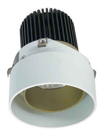 Nora Lighting NIO-2RTLA40QCHMPW 2 Inch Iolite LED Round Trimless Adjustable, 10-Degree Optic, 850lm / 12W, 4000K, Champagne Haze Adjustable / Matte Powder White Reflector