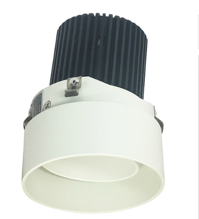 Nora Lighting NIO-2RTLA40QHZMPW 2 Inches Iolite LED Round Trimless Adjustable, 10-Degree Optic, 850lm / 12W, 4000K, Haze Adjustable / Matte Powder White Reflector