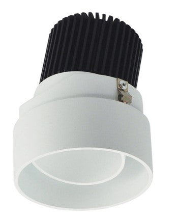 Nora Lighting NIO-2RTLA40QMPW 2 Inch Iolite LED Round Trimless Adjustable, 10-Degree Optic, 850lm / 12W, 4000K, Matte Powder White Adjustable / Matte Powder White Reflector
