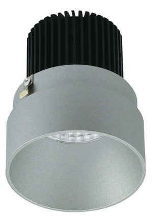 Nora Lighting NIO-2RTLNDC27QHZ 2 Inch Iolite LED Round Trimless Downlight, 10-Degree Optic, 850lm / 12W, 2700K, Haze Finish