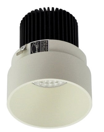 Nora Lighting NIO-2RTLNDC30QWW 2 Inch Iolite LED Round Trimless Downlight, 10-Degree Optic, 850lm / 12W, 3000K, White Finish