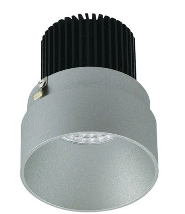 Nora Lighting NIO-2RTLNDC35QHZ 2 Inch Iolite LED Round Trimless Downlight, 10-Degree Optic, 850lm / 12W, 3500K, Haze Finish