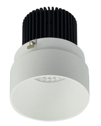 Nora Lighting NIO-2RTLNDC35QMPW 2 Inch Iolite LED Round Trimless Downlight, 10-Degree Optic, 850lm / 12W, 3500K, Matte Powder White Finish
