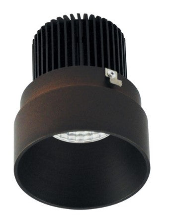 Nora Lighting NIO-2RTLNDC40QBZ 2 Inch Iolite LED Round Trimless Downlight, 10-Degree Optic, 850lm / 12W, 4000K, Bronze Finish