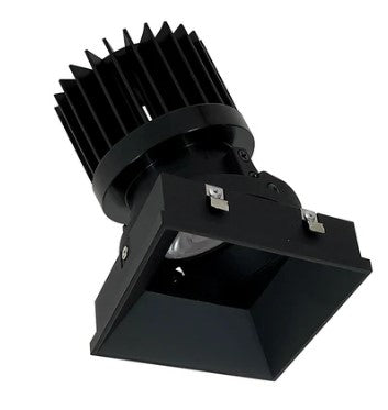 Nora Lighting NIO-4PSTLA30XBB/HL LED 4 Inch Iolite PLUS Square Trimless Adjustable 1500lm/2000lm 3000K Black Finish