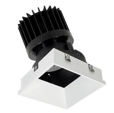 Nora Lighting NIO-4PSTLA35XMPW/HL LED 4 Inch Iolite PLUS Square Trimless Adjustable 1500lm/2000lm 3500K Matte Powder White Finish