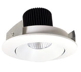Nora Lighting NIO-4RC27QMPW 4 Inch Iolite LED Round Adjustable Cone Reflector, 10-Degree Optic, 850lm / 12W, 2700K, Matte Powder White Reflector / Matte Powder White Flange