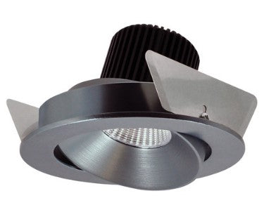 Nora Lighting NIO-4RC30QNN 4 Inch Iolite LED Round Adjustable Cone Reflector, 10-Degree Optic, 850lm / 12W, 3000K, Natural Metal Reflector / Natural Metal Flange