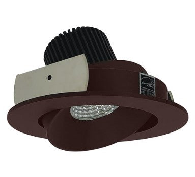 Nora Lighting NIO-4RC40QBZ 4 Inch Iolite LED Round Adjustable Cone Reflector, 10-Degree Optic, 850lm / 12W, 4000K, Bronze Reflector / Bronze Flange