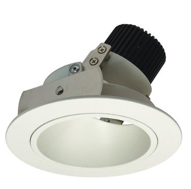 Nora Lighting NIO-4RD27QWW 4 Inch Iolite LED Round Adjustable Deep Reflector, 10-Degree Optic, 850lm / 12W, 2700K, White Reflector / White Flange
