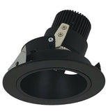 Nora Lighting NIO-4RD30QBB 4 Inch Iolite LED Round Adjustable Deep Reflector, 10-Degree Optic, 850lm / 12W, 3000K, Black Reflector / Black Flange