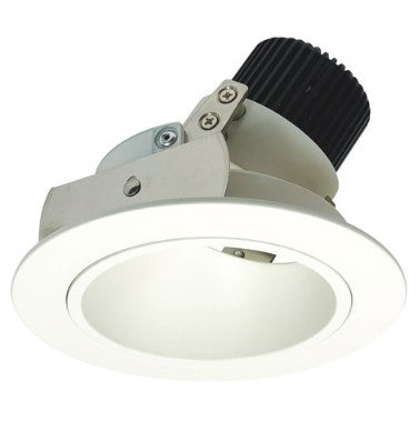 Nora Lighting NIO-4RD30QMPW 4 Inch Iolite LED Round Adjustable Deep Reflector, 10-Degree Optic, 850lm / 12W, 3000K, Matte Powder White Reflector / Matte Powder White Flange