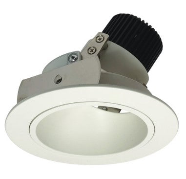 Nora Lighting NIO-4RD30QWW 4 Inch Iolite LED Round Adjustable Deep Reflector, 10-Degree Optic, 850lm / 12W, 3000K, White Reflector / White Flange
