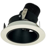 Nora Lighting NIO-4RD35QBW 4 Inch Iolite LED Round Adjustable Deep Reflector, 10-Degree Optic, 850lm / 12W, 3500K, Black Reflector / White Flange