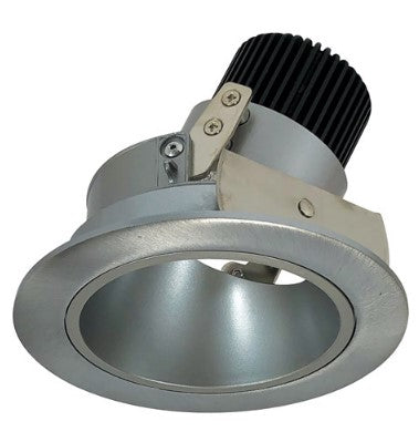Nora Lighting NIO-4RD35QNN 4 Inch Iolite LED Round Adjustable Deep Reflector, 10-Degree Optic, 850lm / 12W, 3500K, Natural Metal Reflector / Natural Metal Flange