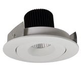 Nora Lighting NIO-4RG27QWW 4 Inch Iolite LED Round Adjustable Gimbal, 10-Degree Optic, 850lm / 12W, 2700K, White Finish