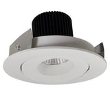 Nora Lighting NIO-4RG35QWW 4 Inch Iolite LED Round Adjustable Gimbal, 10-Degree Optic, 850lm / 12W, 3500K, White Finish