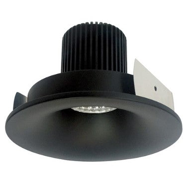 Nora Lighting NIO-4RNB30QBB 4 Inch Iolite LED Round Bullnose, 10-Degree Optic, 850lm / 12W, 3000K, Black Finish
