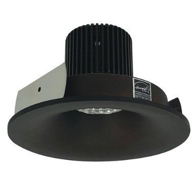 Nora Lighting NIO-4RNB30QBZ 4 Inch Iolite LED Round Bullnose, 10-Degree Optic, 850lm / 12W, 3000K, Bronze Finish