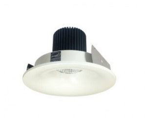 Nora Lighting NIO-4RNB30QWW 4 Inch Iolite LED Round Bullnose, 10-Degree Optic, 850lm / 12W, 3000K, White Finish