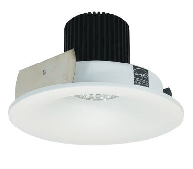 Nora Lighting NIO-4RNB35QMPW 4 Inch Iolite LED Round Bullnose, 10-Degree Optic, 850lm / 12W, 3500K, Matte Powder White Finish