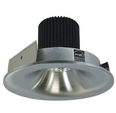 Nora Lighting NIO-4RNB35QNN 4 Inch Iolite LED Round Bullnose, 10-Degree Optic, 850lm / 12W, 3500K, Natural Metal Finish