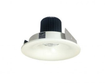 Nora Lighting NIO-4RNB35QWW 4 Inch Iolite LED Round Bullnose, 10-Degree Optic, 850lm / 12W, 3500K, White Finish