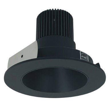 Nora Lighting NIO-4RNDC27QBB 4 Inch Iolite LED Round Reflector, 10-Degree Optic, 850lm / 12W, 2700K, Black Reflector / Black Flange