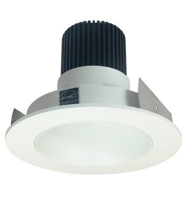 Nora Lighting NIO-4RNDC27QMPW 4 Inch Iolite LED Round Reflector, 10-Degree Optic, 850lm / 12W, 2700K, Matte Powder White Reflector / Matte Powder White Flange