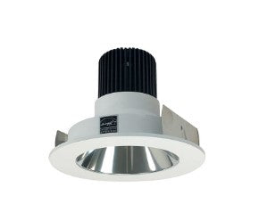 Nora Lighting NIO-4RNDC27XCMPW/10 4 Inch Iolite LED Round Reflector, 1000lm / 14W, 2700K, Specular Clear Reflector / Matte Powder White Flange