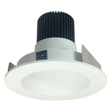 Nora Lighting NIO-4RNDC30QMPW 4 Inch Iolite LED Round Reflector, 10-Degree Optic, 850lm / 12W, 3000K, Matte Powder White Reflector / Matte Powder White Flange